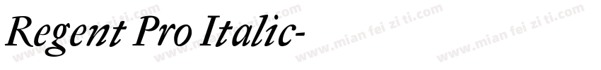Regent Pro Italic字体转换